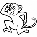 可愛小猴子簡筆畫圖片頭像